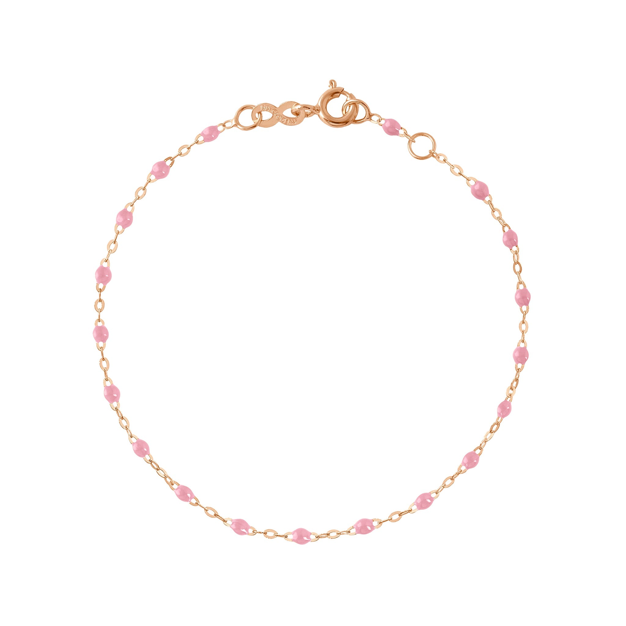 Bracelet fuchsia Classique Gigi, or rose, 19 cm