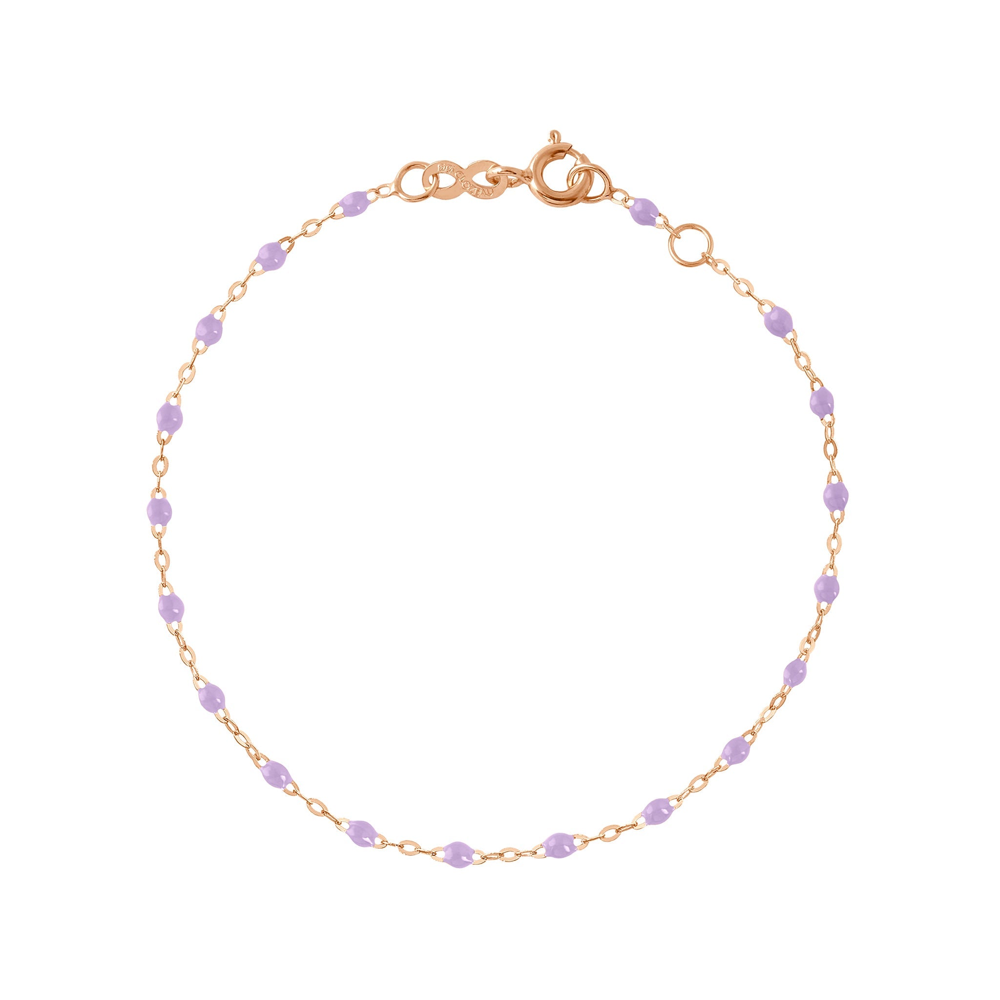 Bracelet bébé parme Classique Gigi, or rose, 13 cm