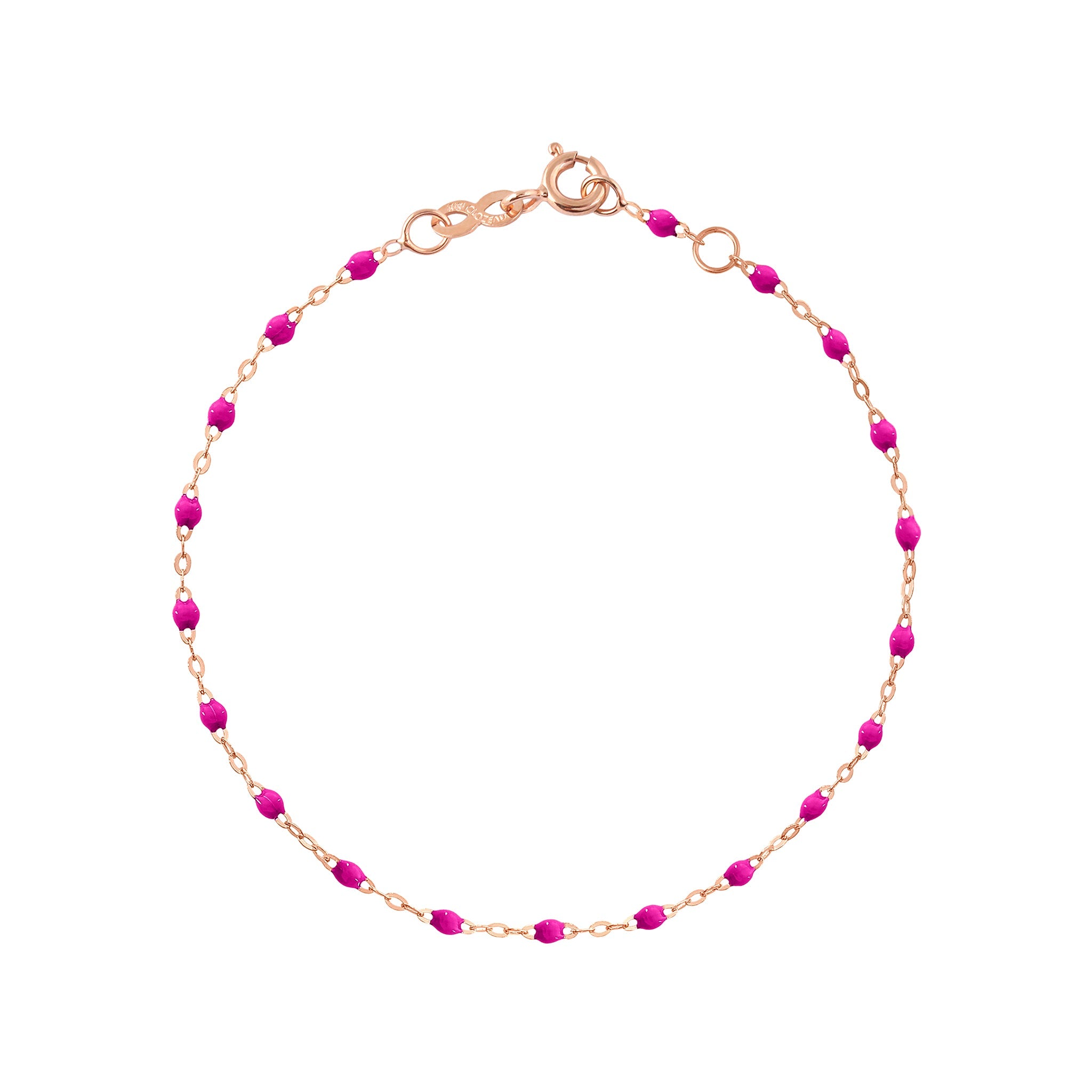 Bracelet bonbon Classique Gigi, or rose, 19 cm