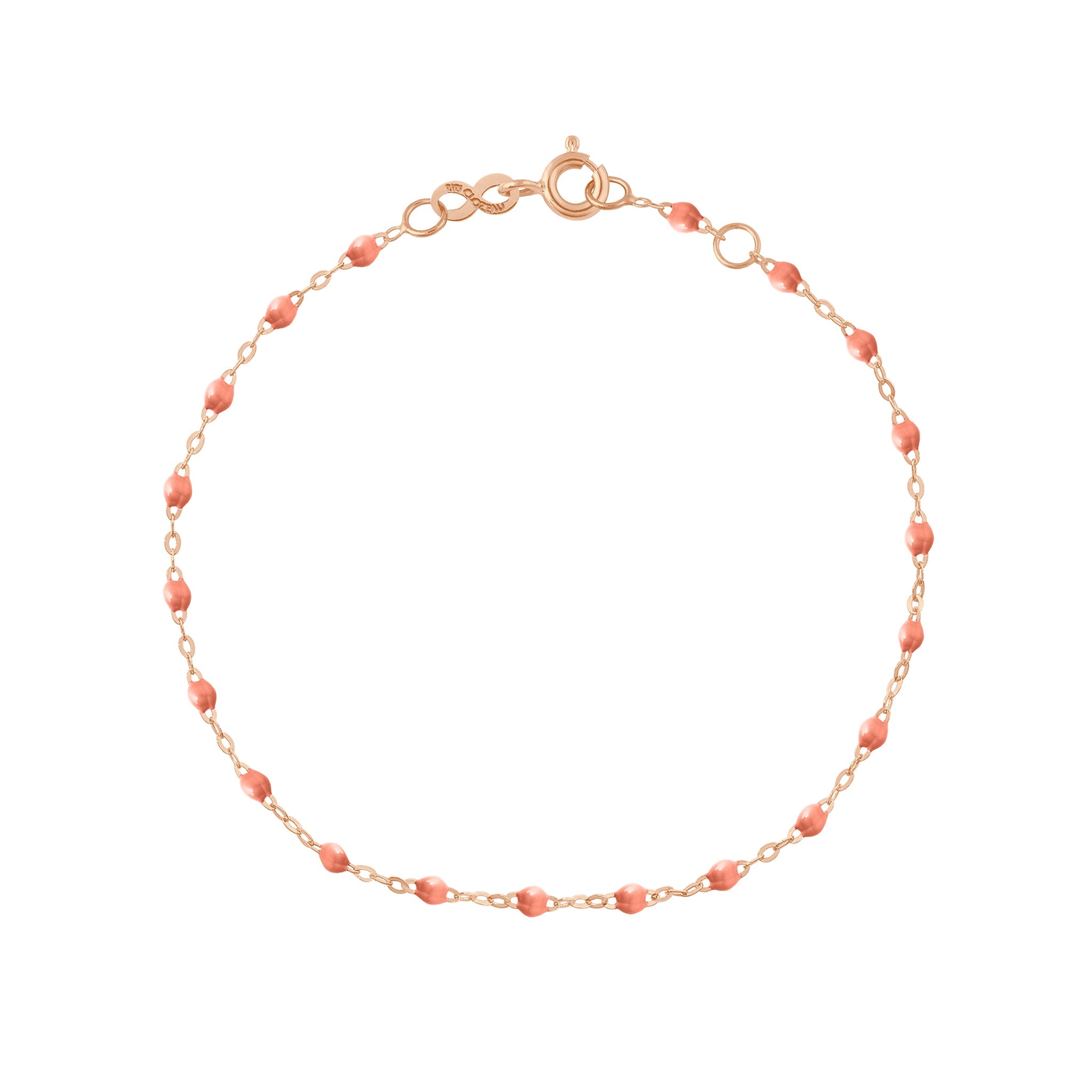 Bracelet saumon Classique Gigi, or rose, 19 cm