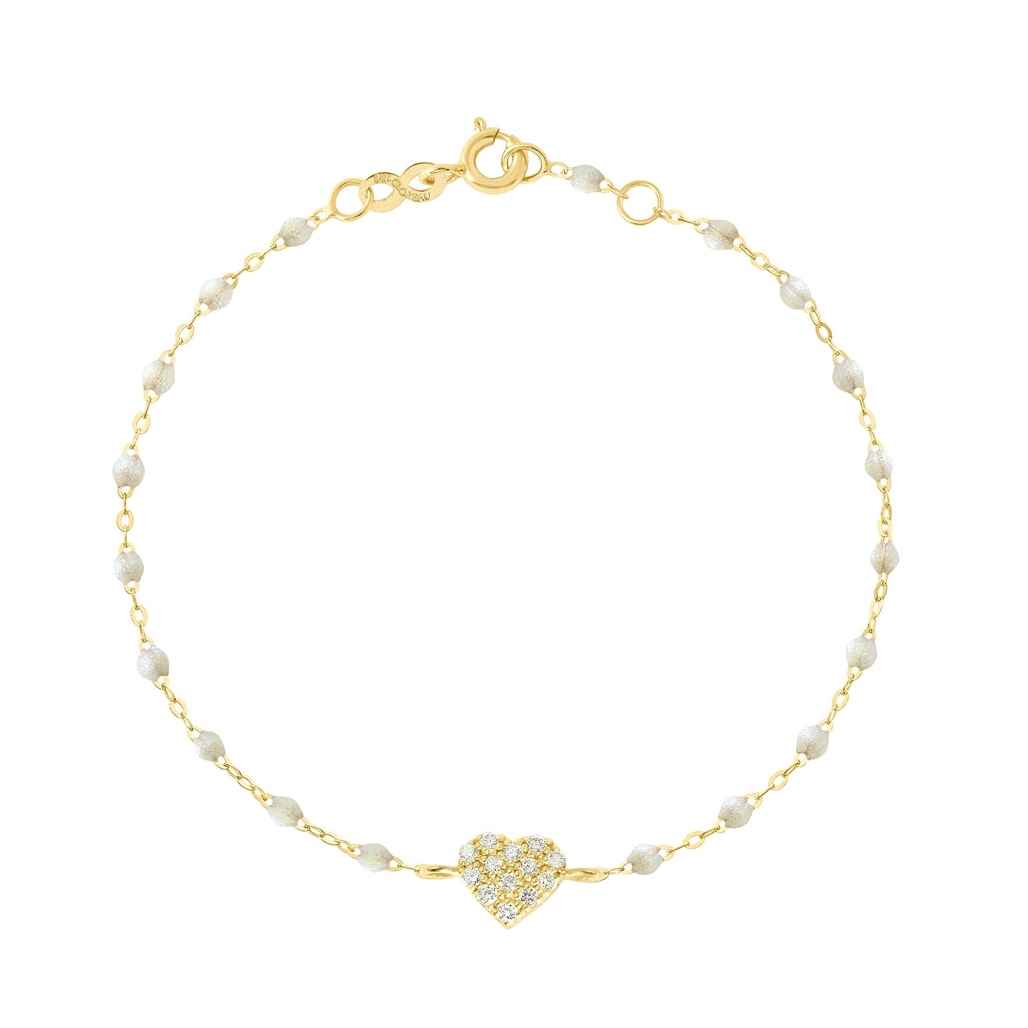 Bracelet opale In Love, diamants, or jaune, 17 cm