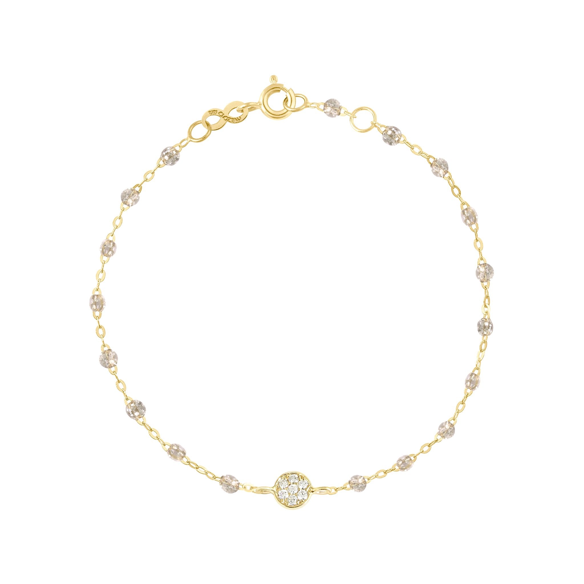 Bracelet sparkle Puce diamants, or jaune, 17 cm