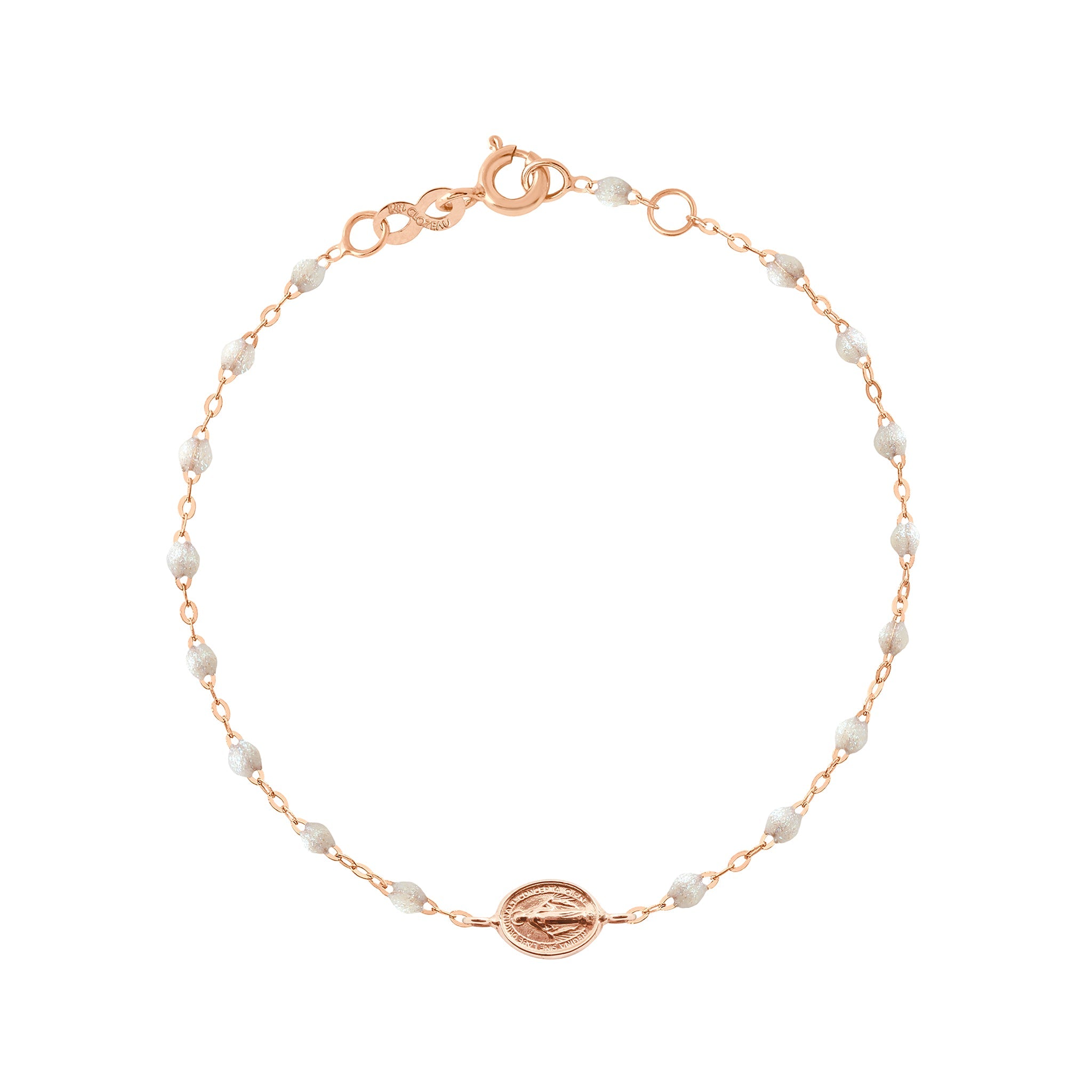 Bracelet opale Madone or rose, 17 cm madone Référence :  b3vi002r6117xx -1