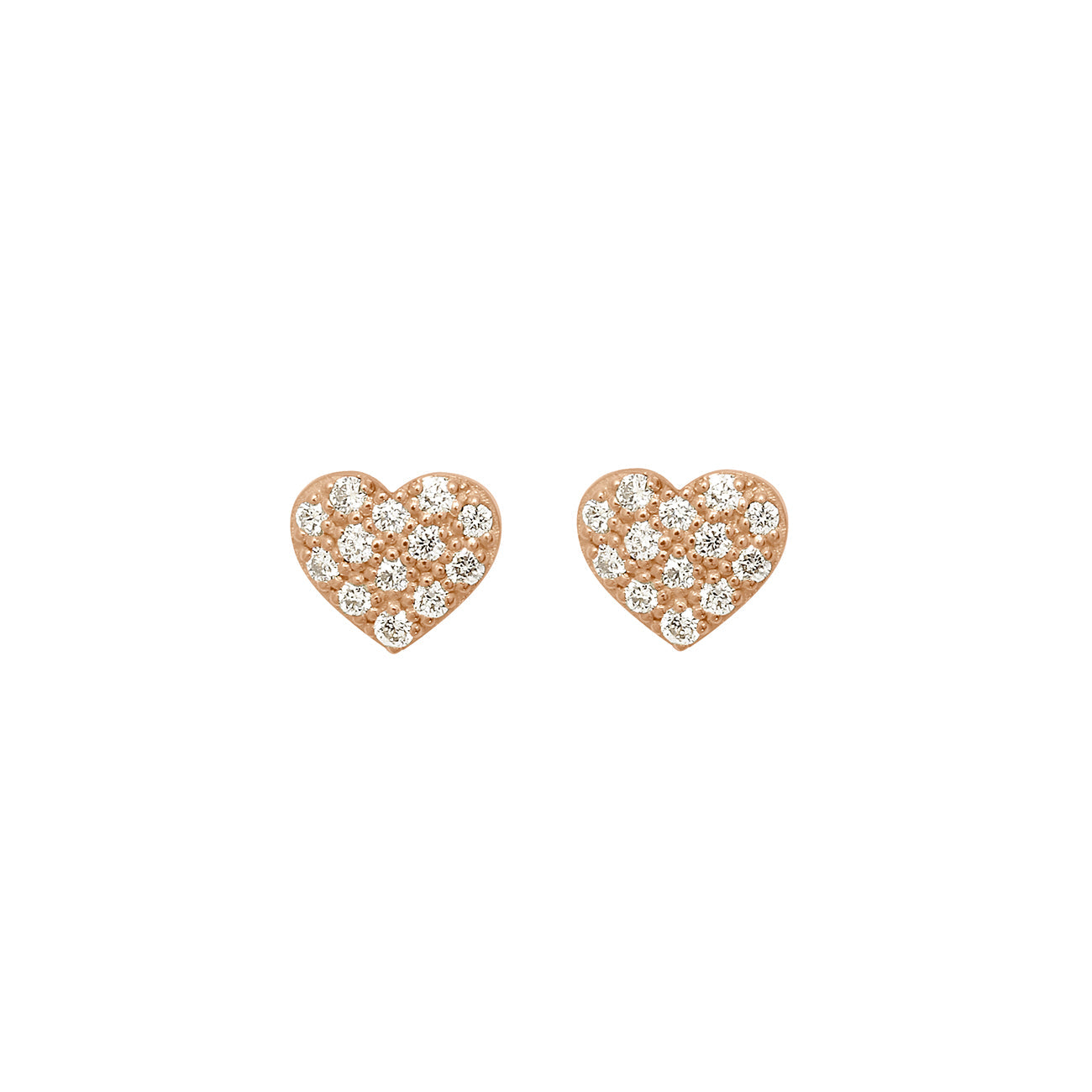 Boucles d'oreilles In Love, diamants, or rose