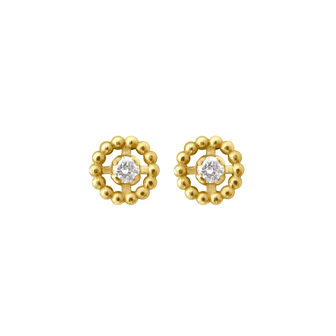 Boucles d'oreilles Lucky Puce, diamants, or jaune