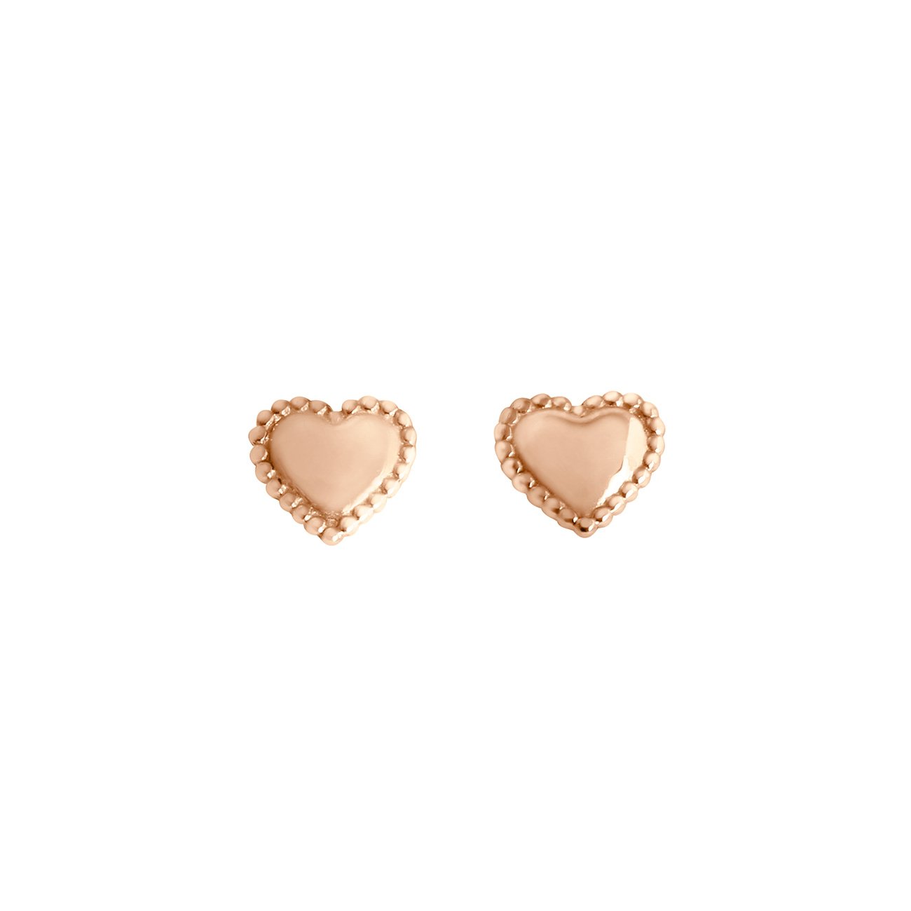 Boucles d'oreilles Lucky Coeur, or rose