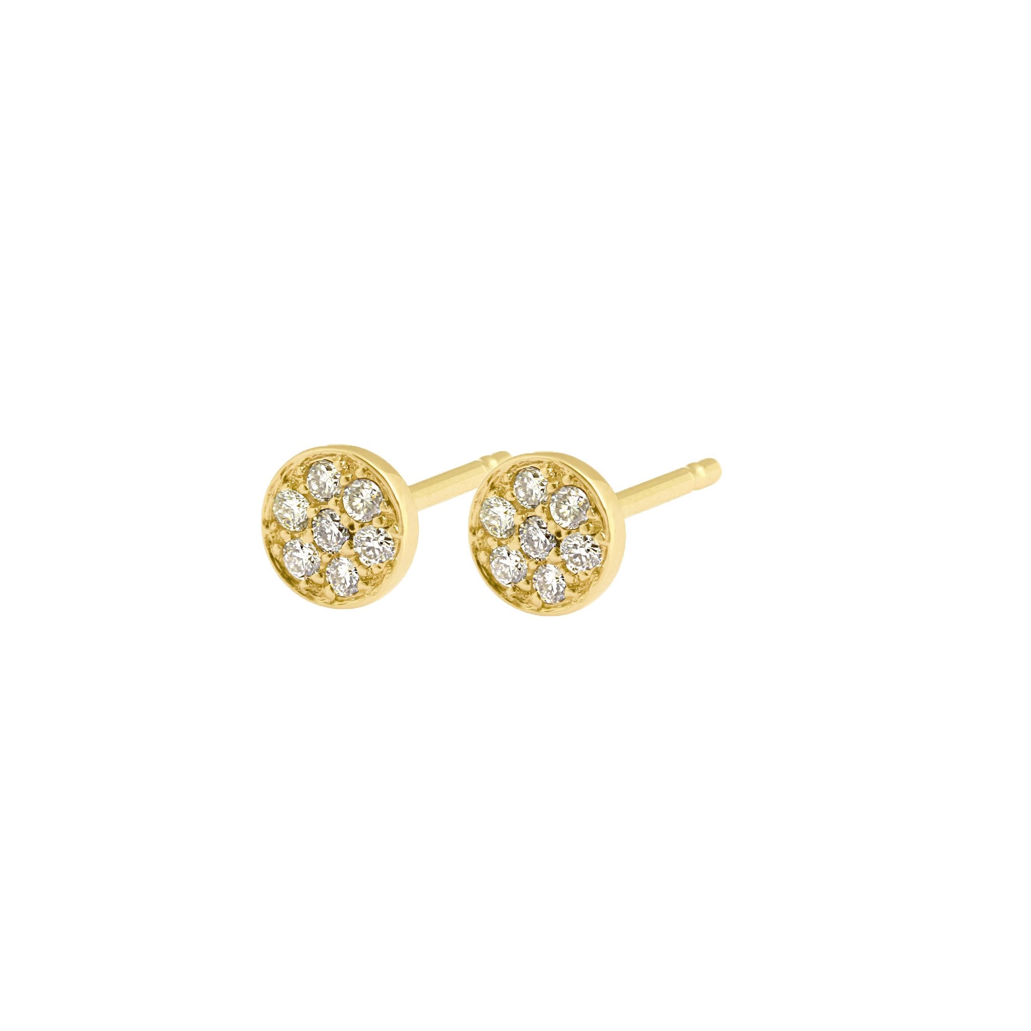 Boucles d'oreilles Puce, diamants, or jaune