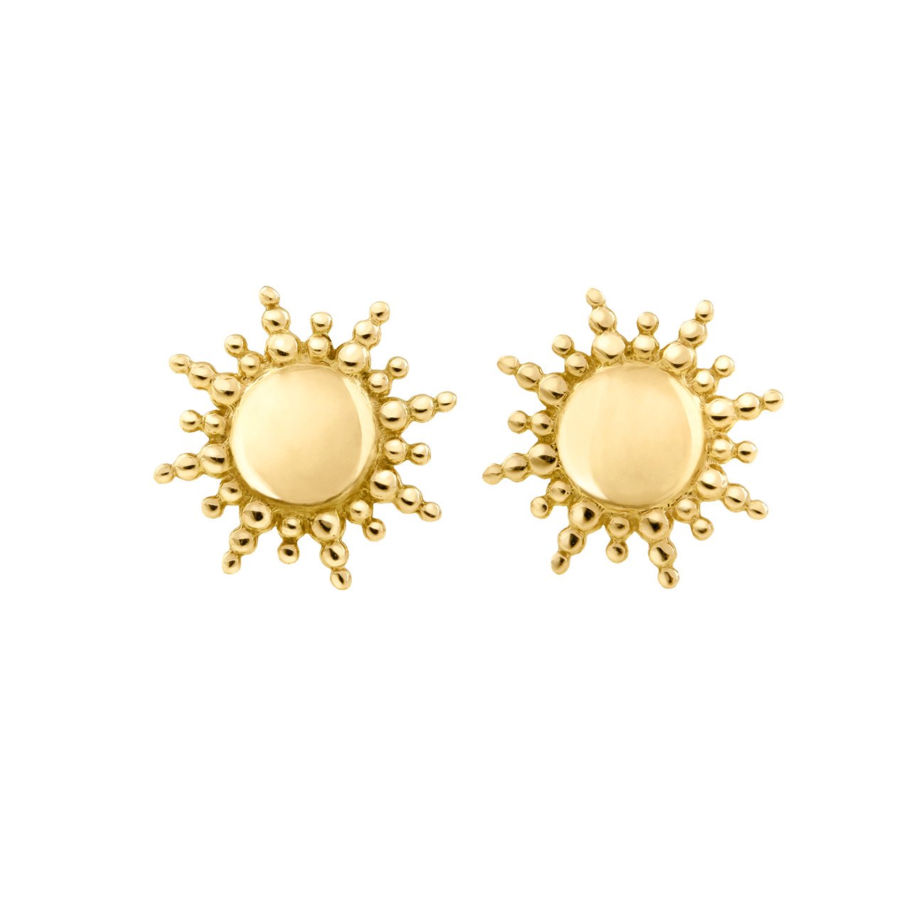 Boucles d'oreilles Soleil, or jaune