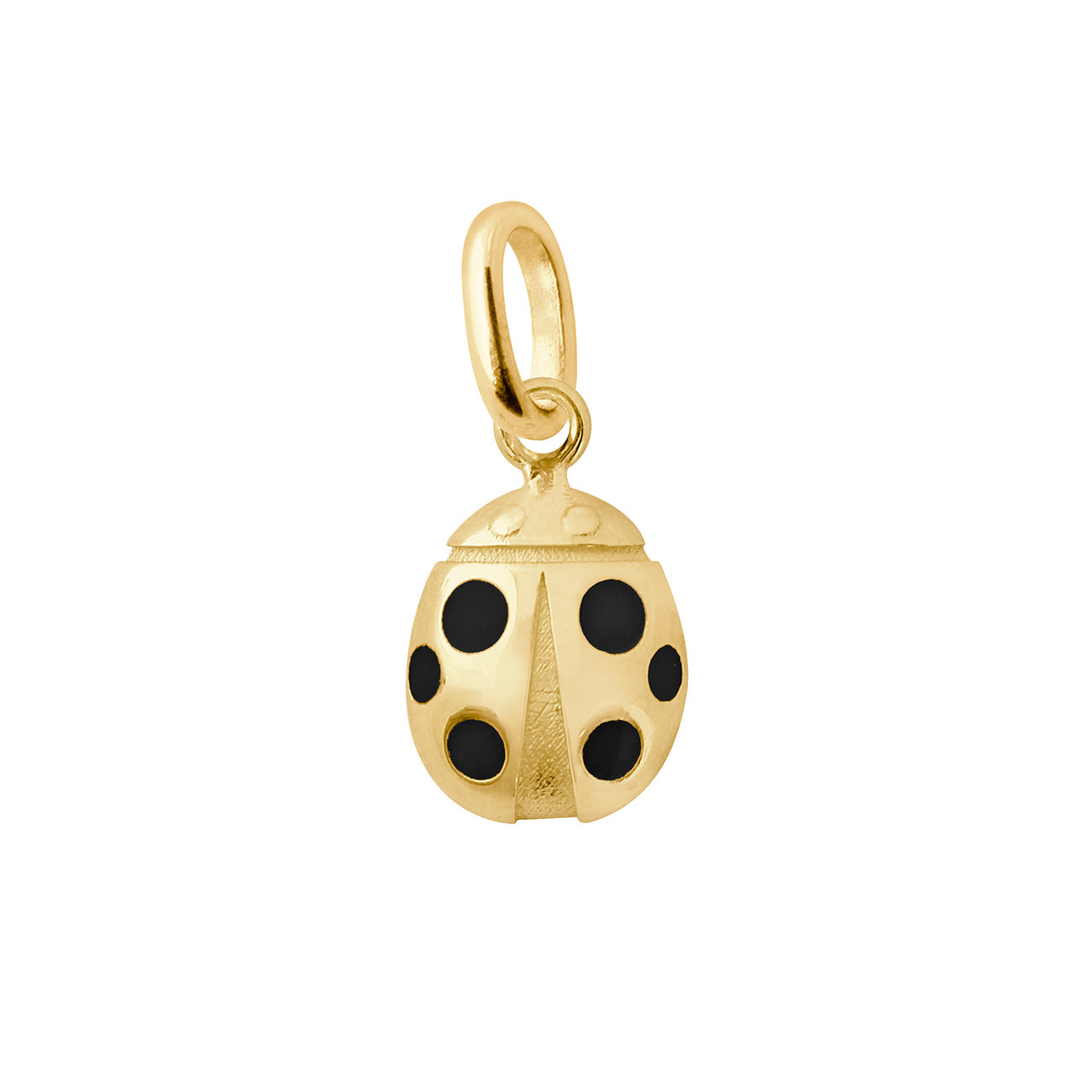 Pendentif noir Ladybug, or jaune